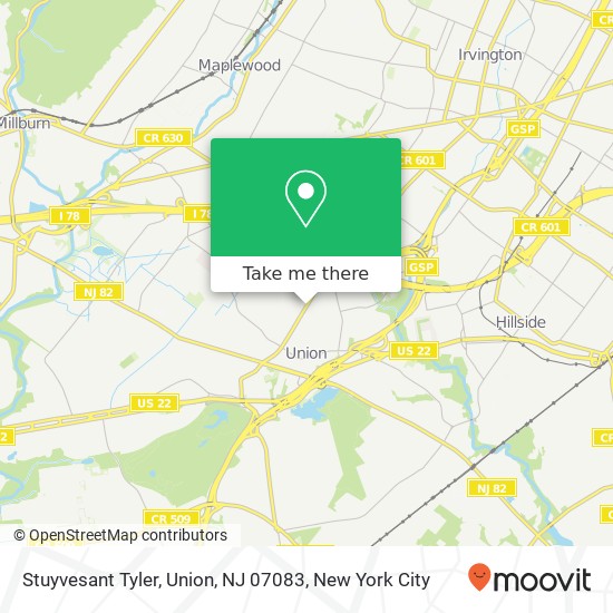 Stuyvesant Tyler, Union, NJ 07083 map
