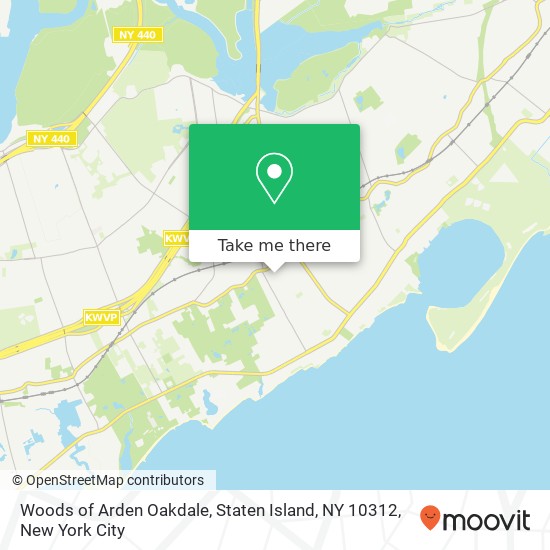 Mapa de Woods of Arden Oakdale, Staten Island, NY 10312