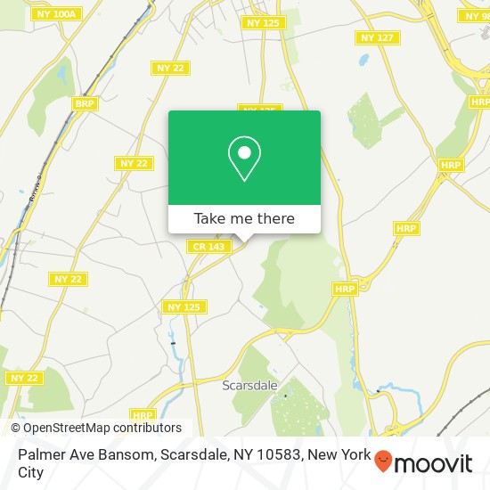 Mapa de Palmer Ave Bansom, Scarsdale, NY 10583