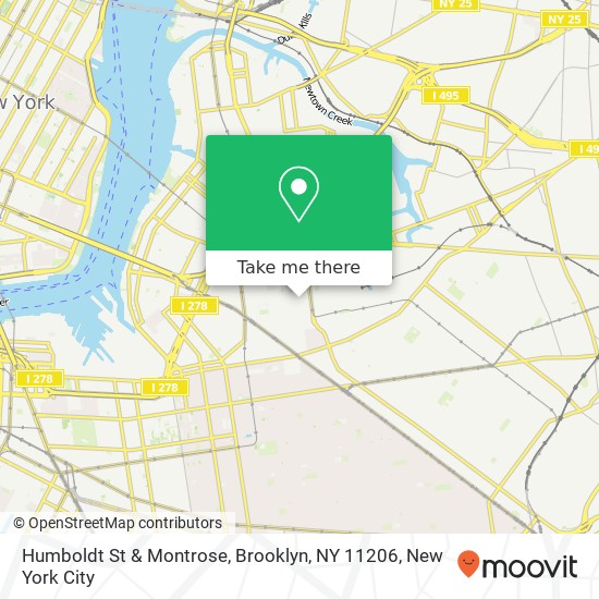 Humboldt St & Montrose, Brooklyn, NY 11206 map