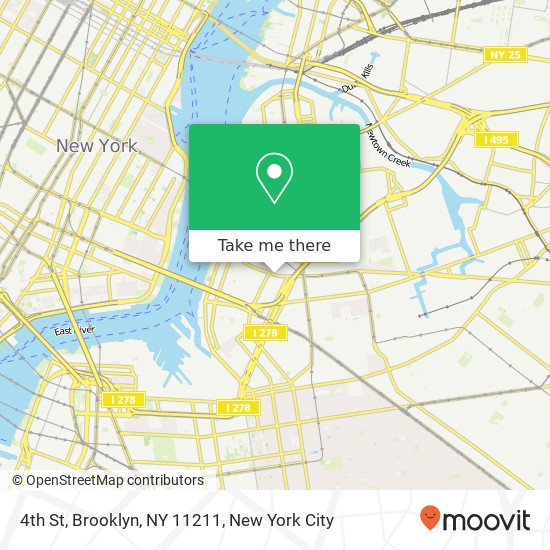 Mapa de 4th St, Brooklyn, NY 11211
