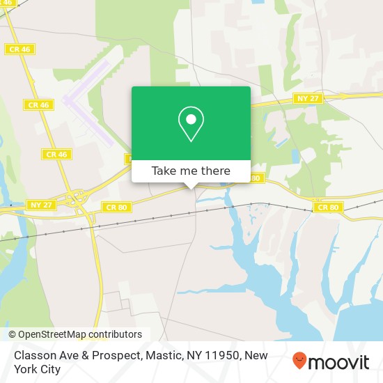 Classon Ave & Prospect, Mastic, NY 11950 map