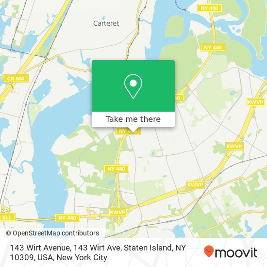 Mapa de 143 Wirt Avenue, 143 Wirt Ave, Staten Island, NY 10309, USA