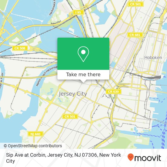 Sip Ave at Corbin, Jersey City, NJ 07306 map