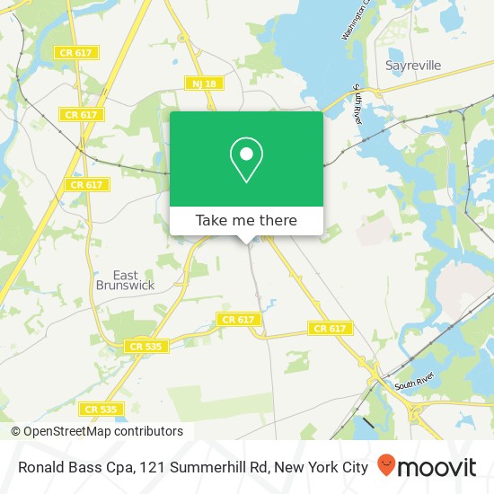 Mapa de Ronald Bass Cpa, 121 Summerhill Rd