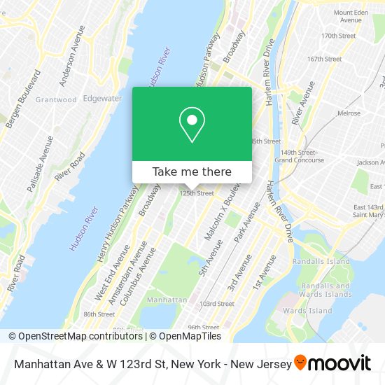 Manhattan Ave & W 123rd St map
