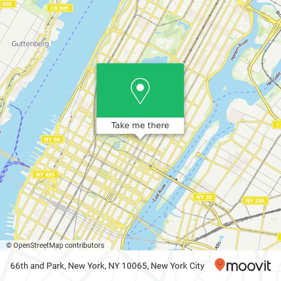 66th and Park, New York, NY 10065 map