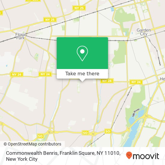 Commonwealth Benris, Franklin Square, NY 11010 map