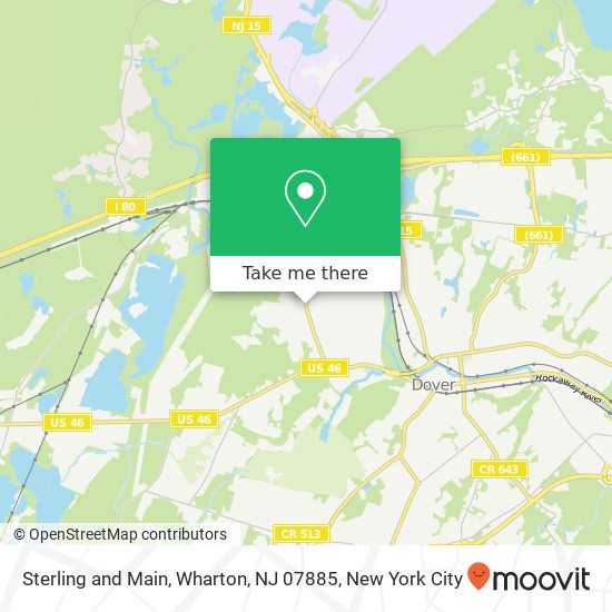 Mapa de Sterling and Main, Wharton, NJ 07885