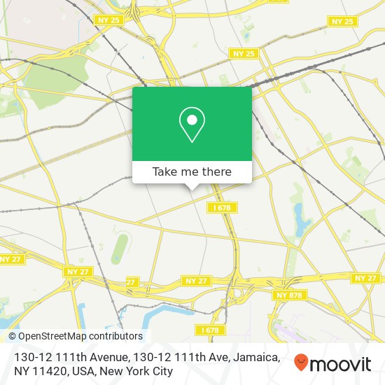 130-12 111th Avenue, 130-12 111th Ave, Jamaica, NY 11420, USA map