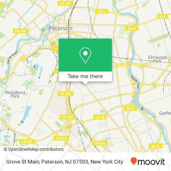 Mapa de Grove St Main, Paterson, NJ 07503