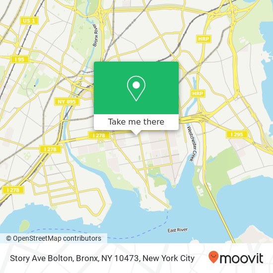 Story Ave Bolton, Bronx, NY 10473 map