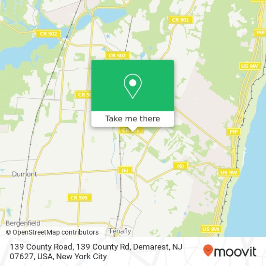 139 County Road, 139 County Rd, Demarest, NJ 07627, USA map