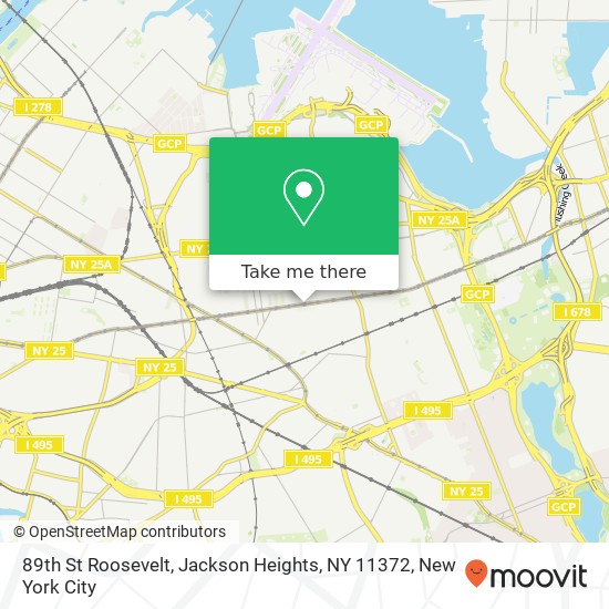 89th St Roosevelt, Jackson Heights, NY 11372 map