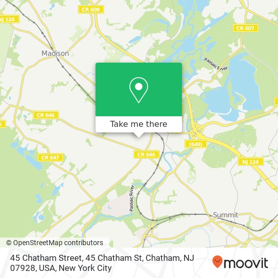 45 Chatham Street, 45 Chatham St, Chatham, NJ 07928, USA map