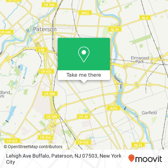 Mapa de Lehigh Ave Buffalo, Paterson, NJ 07503