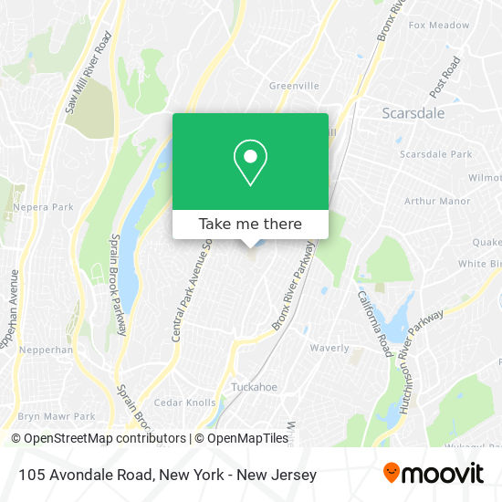 Mapa de 105 Avondale Road