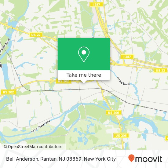 Mapa de Bell Anderson, Raritan, NJ 08869