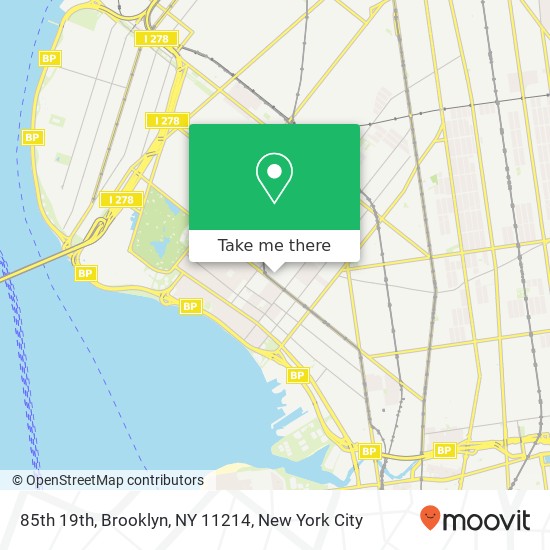 Mapa de 85th 19th, Brooklyn, NY 11214