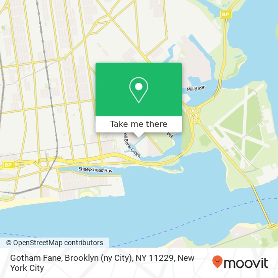 Mapa de Gotham Fane, Brooklyn (ny City), NY 11229