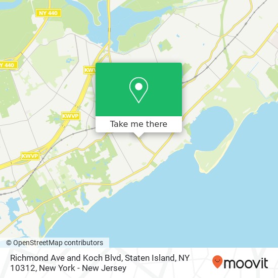 Mapa de Richmond Ave and Koch Blvd, Staten Island, NY 10312