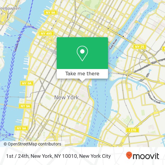1st / 24th, New York, NY 10010 map