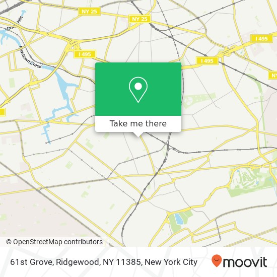 Mapa de 61st Grove, Ridgewood, NY 11385