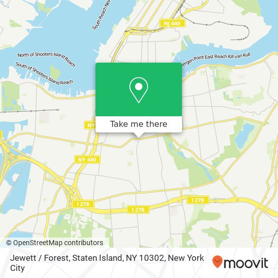 Mapa de Jewett / Forest, Staten Island, NY 10302