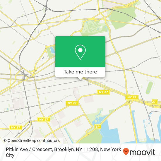 Pitkin Ave / Crescent, Brooklyn, NY 11208 map