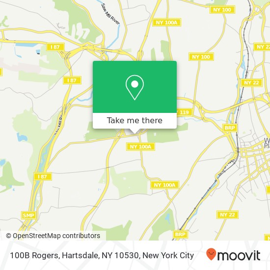 Mapa de 100B Rogers, Hartsdale, NY 10530