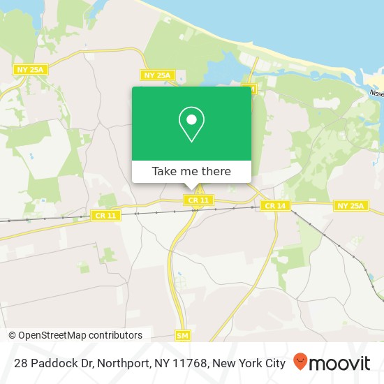Mapa de 28 Paddock Dr, Northport, NY 11768
