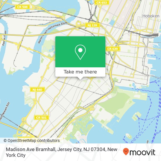 Madison Ave Bramhall, Jersey City, NJ 07304 map