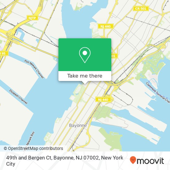 49th and Bergen Ct, Bayonne, NJ 07002 map