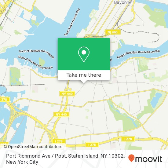 Mapa de Port Richmond Ave / Post, Staten Island, NY 10302