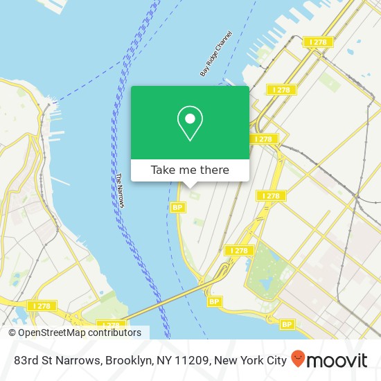 Mapa de 83rd St Narrows, Brooklyn, NY 11209