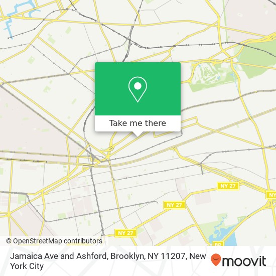 Mapa de Jamaica Ave and Ashford, Brooklyn, NY 11207