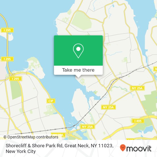 Mapa de Shorecliff & Shore Park Rd, Great Neck, NY 11023
