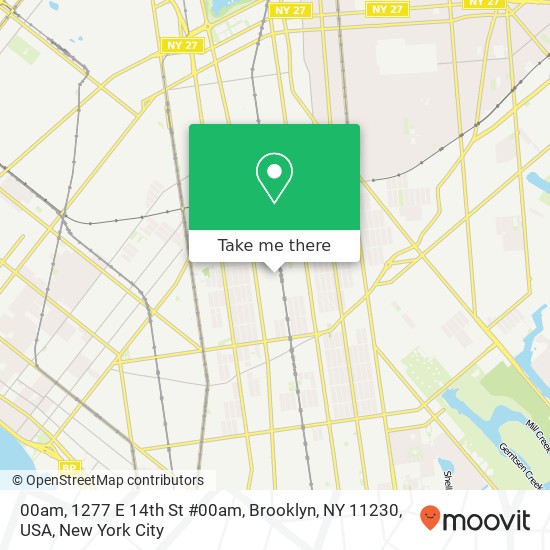 Mapa de 00am, 1277 E 14th St #00am, Brooklyn, NY 11230, USA