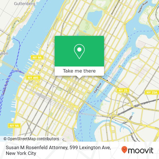 Susan M Rosenfeld Attorney, 599 Lexington Ave map