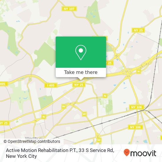 Mapa de Active Motion Rehabilitation P.T., 33 S Service Rd