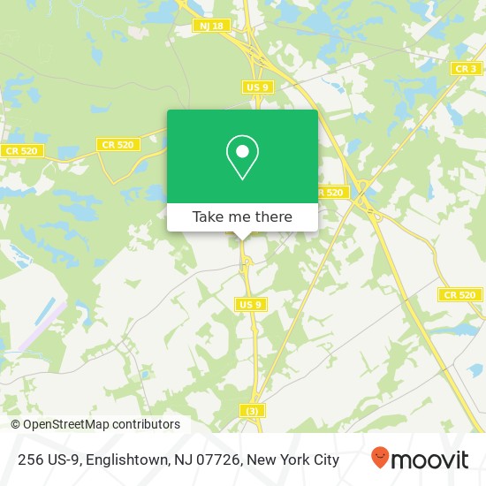 Mapa de 256 US-9, Englishtown, NJ 07726