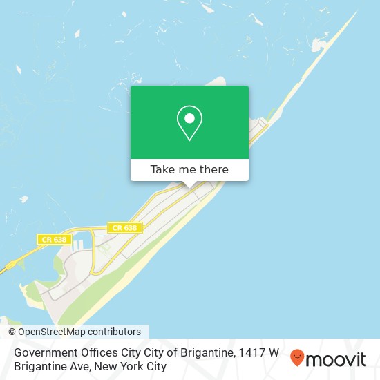 Government Offices City City of Brigantine, 1417 W Brigantine Ave map