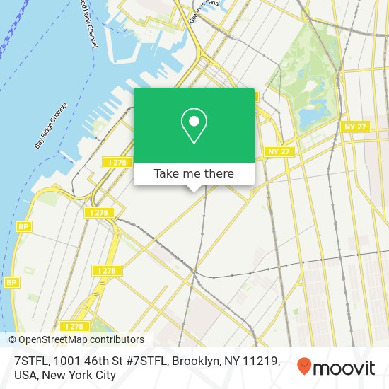 7STFL, 1001 46th St #7STFL, Brooklyn, NY 11219, USA map