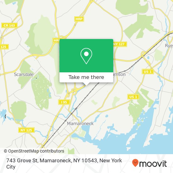 Mapa de 743 Grove St, Mamaroneck, NY 10543