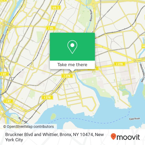 Bruckner Blvd and Whittier, Bronx, NY 10474 map