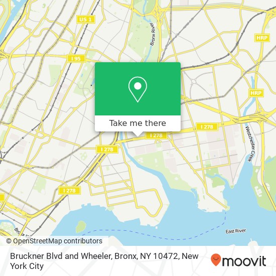 Mapa de Bruckner Blvd and Wheeler, Bronx, NY 10472