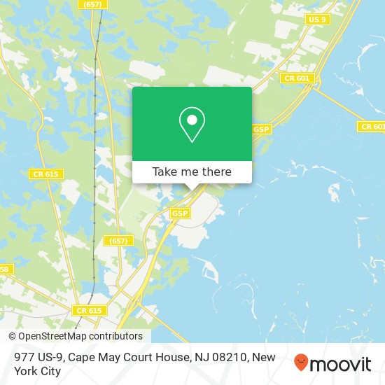 Mapa de 977 US-9, Cape May Court House, NJ 08210