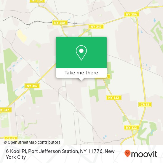 Mapa de 6 Kool Pl, Port Jefferson Station, NY 11776