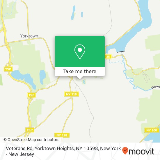 Mapa de Veterans Rd, Yorktown Heights, NY 10598