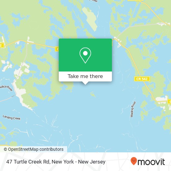 Mapa de 47 Turtle Creek Rd, Egg Harbor City (GREEN BANK), NJ 08215